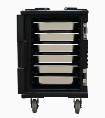 90L Mobile Catering Food Pan Carrier All-Terrain Wheeled Design untuk Acara Luar Ruang Layanan Perjamuan