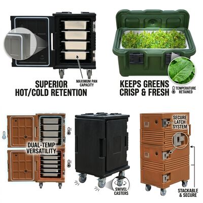 Isolated Cater Box 28L Compact Rotomolded Catering Box Container Makanan Thermal Delivery Box