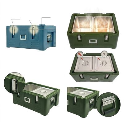 30L Terisolasi Food Pan Carrier Tray Baking Heavy Duty Kompatibel Catering Transportasi Termal