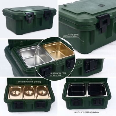Wadah Makanan Militer Berinsulasi 30L Tipe Depan untuk Distribusi Jatah Angkatan Bersenjata