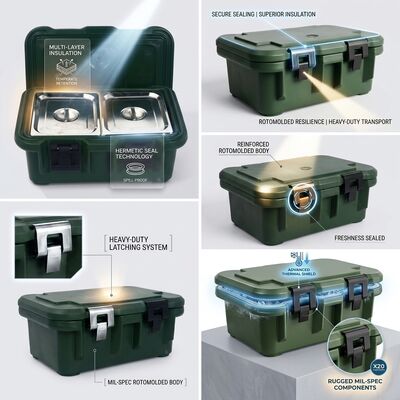 Kotak Transportasi Makanan Militer 60L Tahan Air untuk Logistik Pengadaan Pertahanan