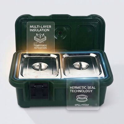 Wheeled Field Kitchen Insulated Food Carrier for Mobile Army Food Logistics