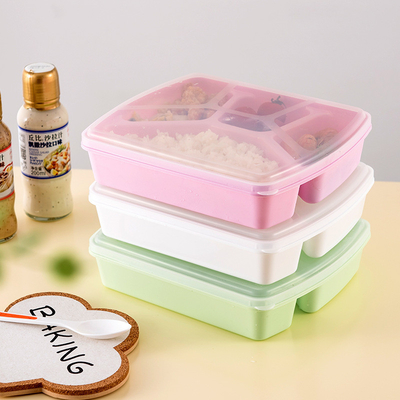 1280ml Kotak Makan Siang Bento yang Dapat Digunakan Kembali 4 Kompartemen