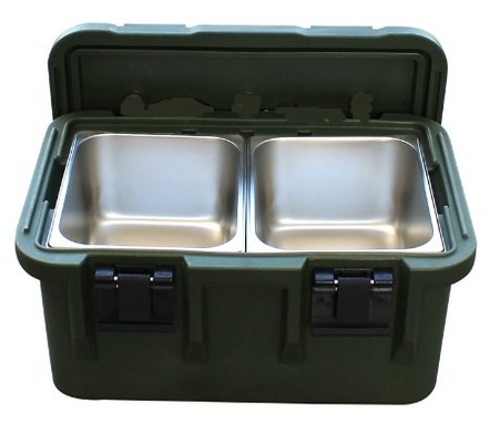 33L Kontainer Transportasi Makanan Terisolasi GN Pan Dengan Seal Carrier