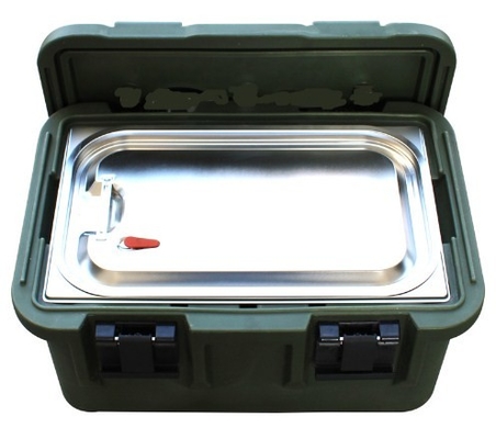 33L Kontainer Transportasi Makanan Terisolasi GN Pan Dengan Seal Carrier