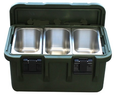 33L Kontainer Transportasi Makanan Terisolasi GN Pan Dengan Seal Carrier