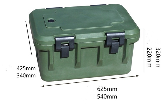 33L Kontainer Transportasi Makanan Terisolasi GN Pan Dengan Seal Carrier