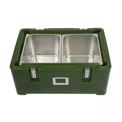 30L Top Loading PE Insulated Food Thermo Box Dengan Stainless Steel Inner GN Pan