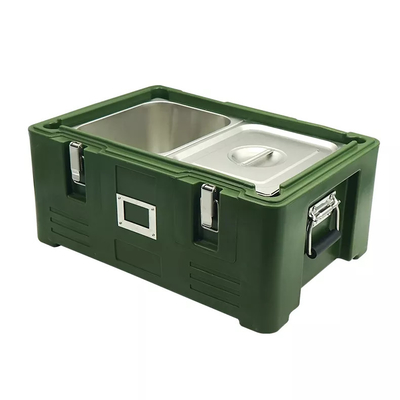 30L Top Loading PE Insulated Food Thermo Box Dengan Stainless Steel Inner GN Pan