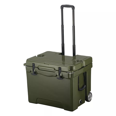 Produk Rotomoulded Plastik Keras Tahan Air Cooler Box Towable Fish Bin 40L