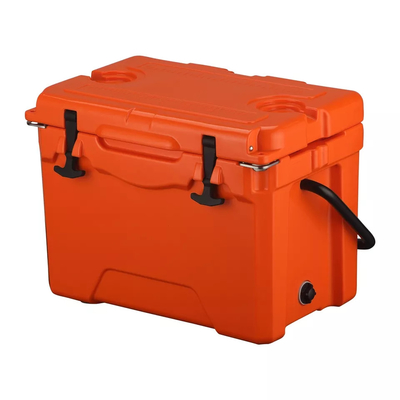Pengiriman Portabel Ice Chest Rotomoulded Produk Rolling Transport Cooler Box 25L