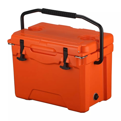 Pengiriman Portabel Ice Chest Rotomoulded Produk Rolling Transport Cooler Box 25L
