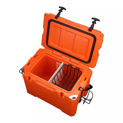 Pengiriman Portabel Ice Chest Rotomoulded Produk Rolling Transport Cooler Box 25L