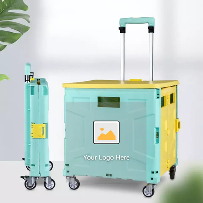 6 Roda Mendaki Keranjang Belanja Plastik Dengan Kursi Mini Folding Hand Luggage Cars