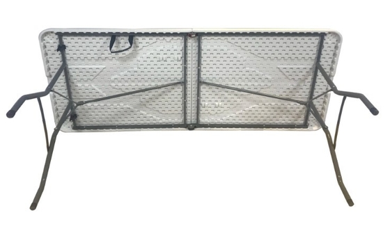 Tugas Berat Plastik Utilitas Berkemah Meja Lipat Kursi 6ft Indoor Outdoor Portable