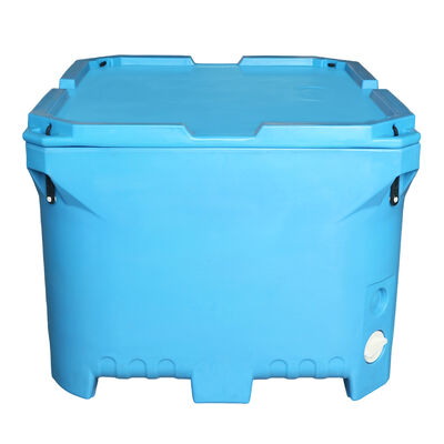 Heavy Duty 660L Rotomolded Cooler Box with 50mm PU Foam and Folk Lift Bottom for Fish Transportation