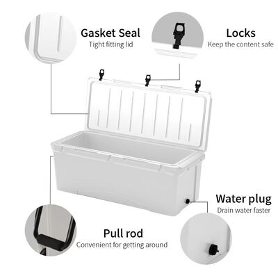 Customized 240QT Rotomolded Cooler Box untuk Perikanan, Luar Ruang & Cold Storage