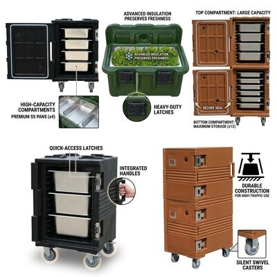 Plastik Insulated Food Carrier 25L Ringan Rotomolded Thermal Box Compact Catering Container