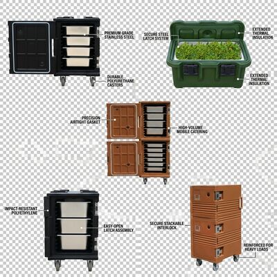 Catering Food Pan Carrier 65L Kotak Termal Terisolasi Top-Loading untuk Layanan Perjamuan Acara Profesional