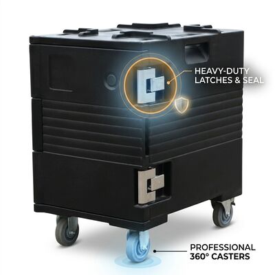 Hotel Food Pan Carrier Box 42L Ultra-Silent Insulated Catering Box Layanan Kamar Peralatan Hotel Perjamuan