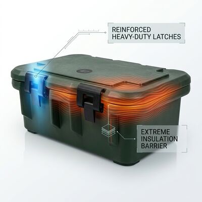 30L Kontainer Makanan Terisolasi Militer Portable GN Pan Carrier Hot Meal Delivery Army Field Feeding