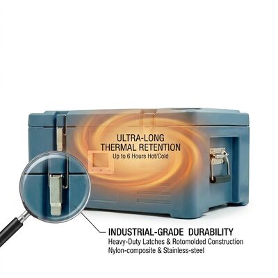 140L Insulated Food Pan Carrier Heavy Duty Baking Tray Compatible Catering Thermal Transport
