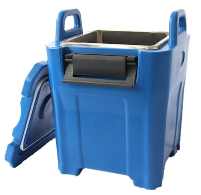 Tangki Stainless Steel Pembawa Sup 50L Terisolasi Dengan Empat Roda