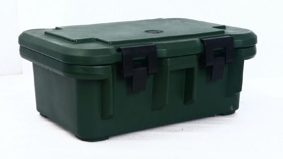 Pintu yang bisa dilepas 33L Pan makanan terisolasi Pengangkut Retensi diperpanjang Rotomolded GN Pan Transport Box
