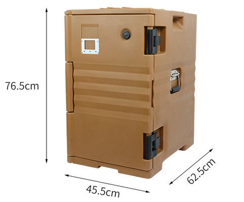 120L Front Loading Produk Rotomoulded GN Pans Insulated Hot Box Dengan Roda