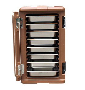 120L Front Loading Produk Rotomoulded GN Pans Insulated Hot Box Dengan Roda