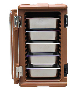 120L Front Loading Produk Rotomoulded GN Pans Insulated Hot Box Dengan Roda