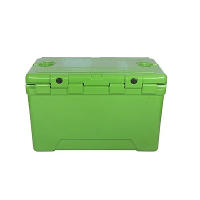 Plastik 50 QT Rotomolded Cooler Box LLDPE Dinding PU Dibentuk Isolasi