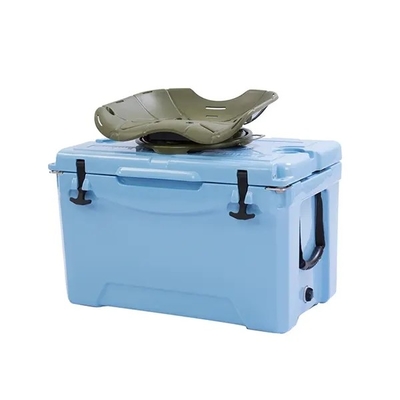 Plastik 50 QT Rotomolded Cooler Box LLDPE Dinding PU Dibentuk Isolasi
