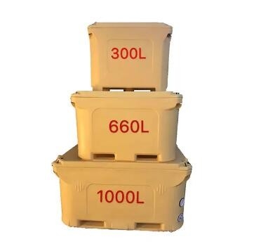 Top loading PE PU Foam Insulated Food Transport Container 1000L Kapasitas dengan genggam