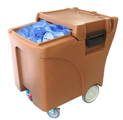 Food Grade LLDPE 125L Komersial Ice Caddy On Wheels