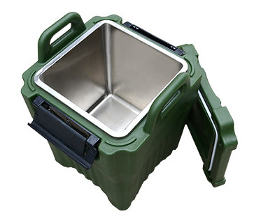 Kotak Pembawa Sup Terisolasi Militer 40L Stackable Dengan SS Di Dalam
