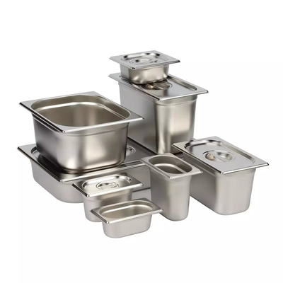 1/4 2/4 Panci Makanan Stainless Steel, 201 304 Stainless Steel GN Wadah