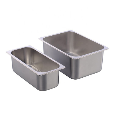 US Style GN2/1 GN2/3 SS Food Pan Konduktivitas Panas Unggul