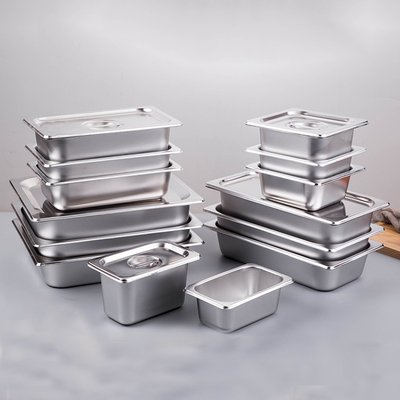 US Style GN2/1 GN2/3 SS Food Pan Konduktivitas Panas Unggul