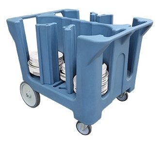 Restaurant Adjustable Dish Caddy Storage Cart Trolley Peralatan Makan