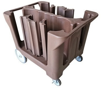 Restaurant Adjustable Dish Caddy Storage Cart Trolley Peralatan Makan