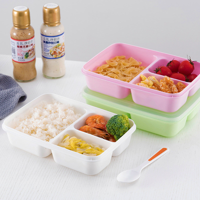 Wadah Makan Siang Plastik Anak yang Dapat Digunakan Kembali, Kotak Makan Siang Bento Bebas BPA