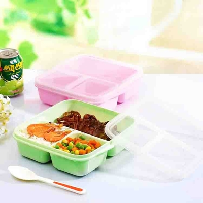 Kotak Makan Siang Bento PP 3 Kompartemen yang dapat digunakan kembali 1000ml