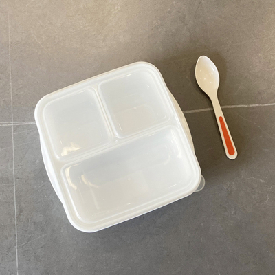 Kotak Makan Siang Bento PP 3 Kompartemen yang dapat digunakan kembali 1000ml