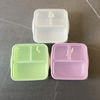 Kotak Makan Siang Bento PP 3 Kompartemen yang dapat digunakan kembali 1000ml