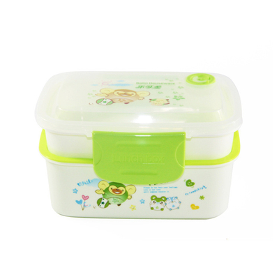 Wadah Makan Siang Plastik Rectangular Reusable, Wadah Makanan Takeaway 1L Reusable