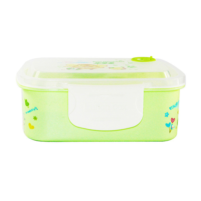 Wadah Makan Siang Plastik Rectangular Reusable, Wadah Makanan Takeaway 1L Reusable