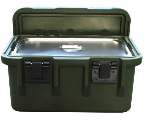 33L Kontainer Transportasi Makanan Terisolasi GN Pan Dengan Seal Carrier