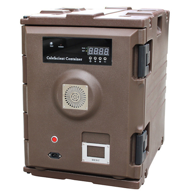 Kereta Transportasi Makanan Listrik LLDPE Stackable 90 Liter