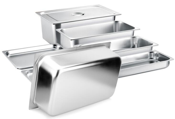650x530mm Stainless Steel Food Service Pans Perlengkapan Restoran Hotel